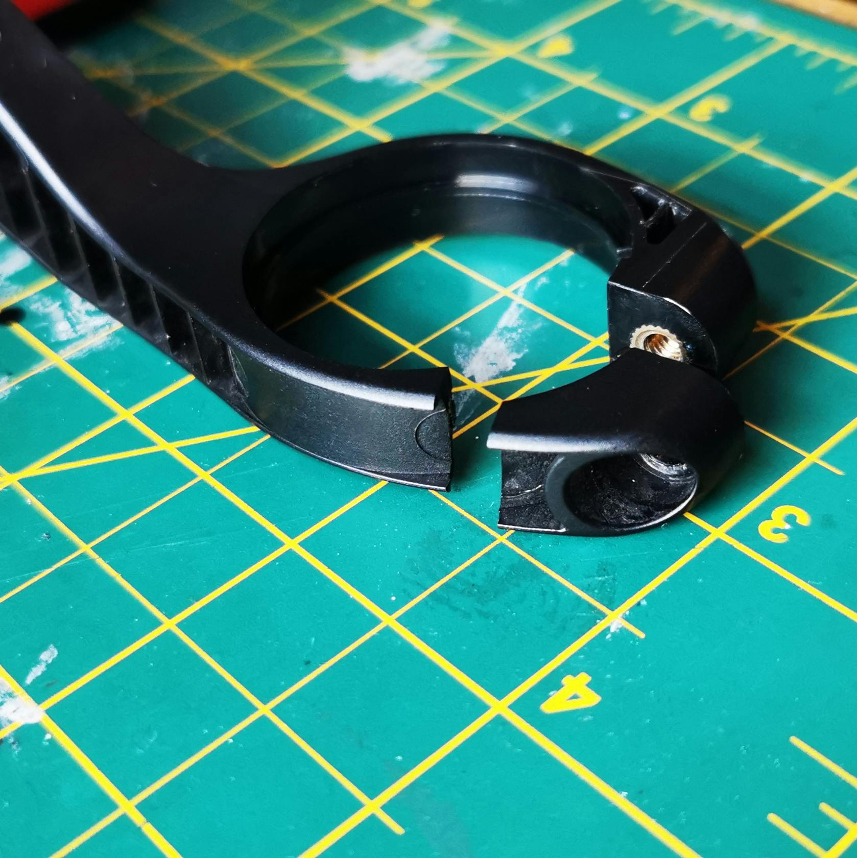 Bike computer mount fix using zip ties